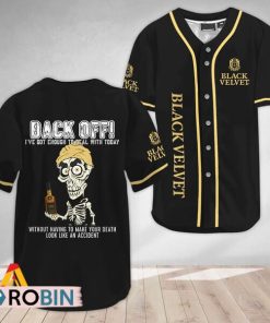 Achmed Back Off With Black Velvet Whisky Baseball Jersey Shirt Style