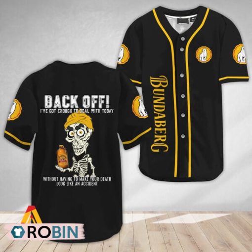 Achmed Back Off With Bundaberg Baseball Jersey Shirt Style
