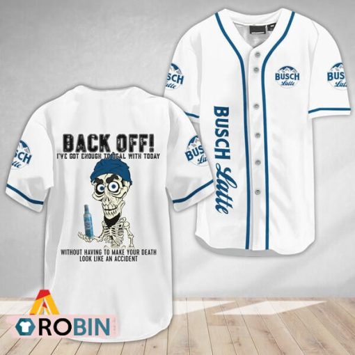 Achmed Back Off With Busch Latte Baseball Jersey Shirt Style