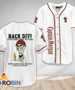 Achmed Back Off With Captain Morgan Baseball Jersey Shirt Style