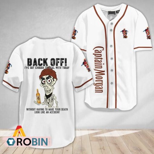 Achmed Back Off With Captain Morgan Baseball Jersey Shirt Style