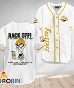 Achmed Back Off With Falstaff Beer Baseball Jersey Shirt Style Achmed Back Off With Falstaff Beer Baseball Jersey Shirt Style