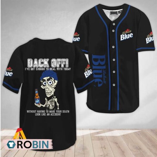 Achmed Back Off With Labatt Blue Beer Baseball Jersey Shirt Style