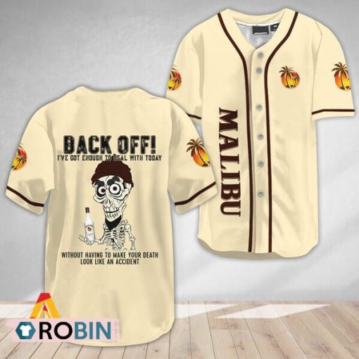 Achmed Back Off With Malibu Rum Baseball Jersey Shirt Style