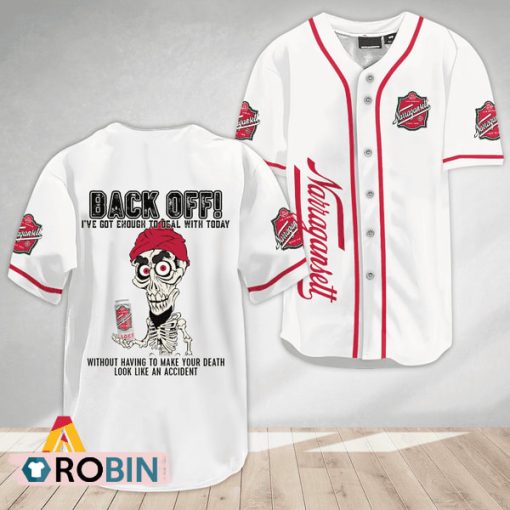 Achmed Back Off With Narragansett Beer Baseball Jersey Shirt Style