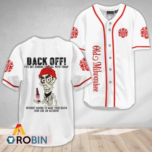 Achmed Back Off With Old Milwaukee Baseball Jersey Shirt Style
