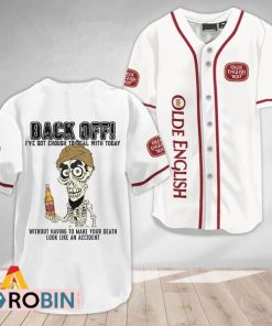 Achmed Back Off With Olde English 800 Beer Baseball Jersey Shirt Style Achmed Back Off With Olde English 800 Beer Baseball Jersey Shirt Style