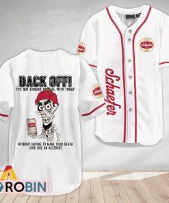 Achmed Back Off With Schaefer Beer Baseball Jersey Shirt Style
