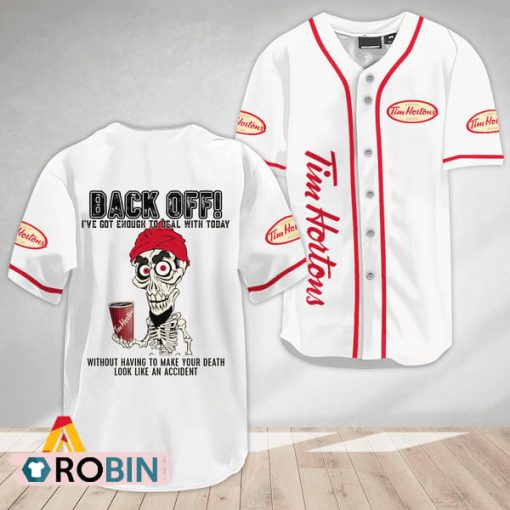 Achmed Back Off With Tim Hortons Baseball Jersey Shirt Style
