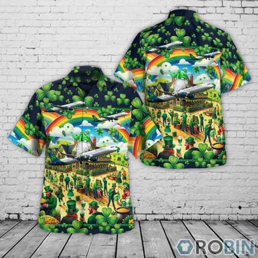 Aer Lingus Airbus A321-253NX Saint Patrick’s Day Hawaiian Shirt