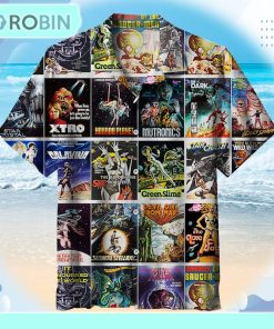 Aliens and Sexy Girls Sci Fi Vintage Trash Horror Movie Unisex Hawaiian Shirt