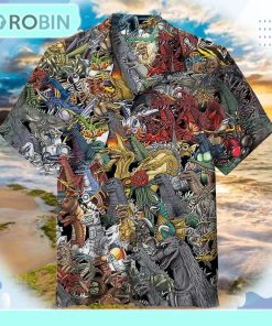 All Godzilla Monsters Unisex Hawaiian Shirt All Godzilla Monsters Unisex Hawaiian Shirt