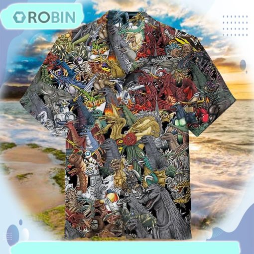 All Godzilla Monsters Unisex Hawaiian Shirt