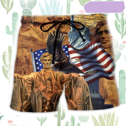 America Land Of The Beach Short, Gift for Holiday Summer