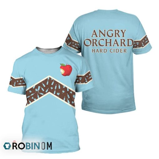 Angry Orchard Blue Wine Pattern All Over Printed T-Shirt