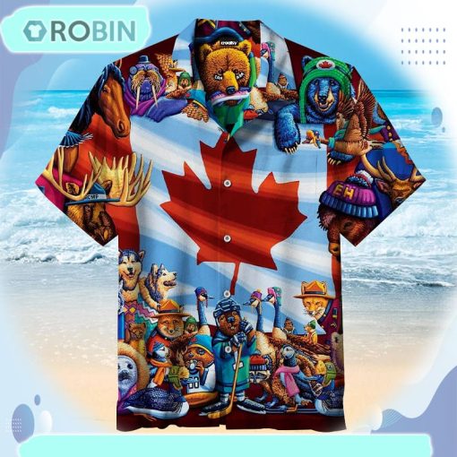 ANIMALS OF CANADA Unisex Hawaiian Shirt