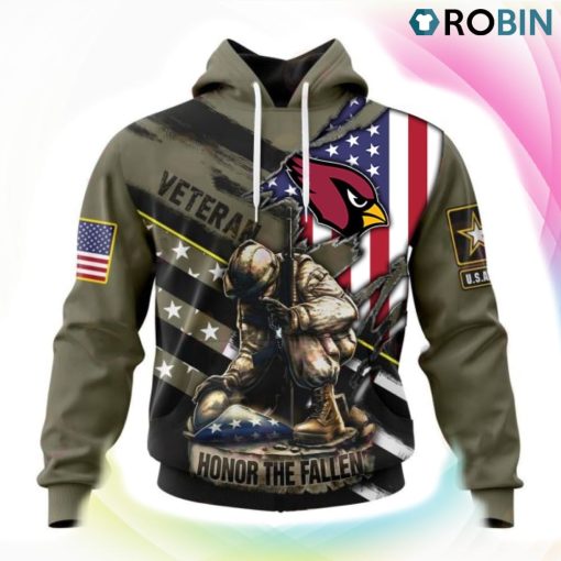 Arizona Cardinals NFL Honor Veterans And Their Families 3D Hoodie, Arizona Cardinals Fan Shirt for Sale
