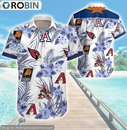 Arizona Sports Logo Teams Hawaiian Shirt