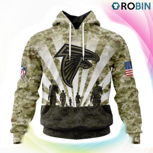 Atlanta Falcons NFL Salute To Service 3D Hoodie, Falcons Gear