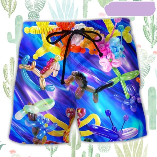 Balloon Modelling Amazing Colorful Beach Short, Gift for Holiday Summer