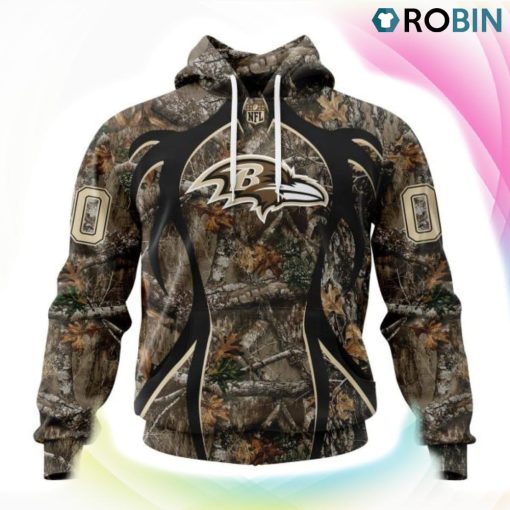 Baltimore Ravens Hunting Camo Style 3D Hoodie, Baltimore Ravens Gear