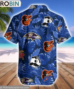 Baltimore Sports Pattern Happy 4th Of July Hawaiian Shirt