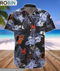 Baltimore Tropical Pattern Sports Hawaiian Shirt