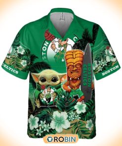 Basketball Boston Celtics And Baby Yoda Summer Hawaiian Shirt Basketball Boston Celtics And Baby Yoda Summer Hawaiian Shirt