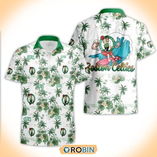 Basketball Boston Celtics Special Logo Surfing Summer Hawaiian Shirt