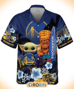 Basketball Golden State Warriors And Baby Yoda Summer Hawaiian Shirt Basketball Golden State Warriors And Baby Yoda Summer Hawaiian Shirt