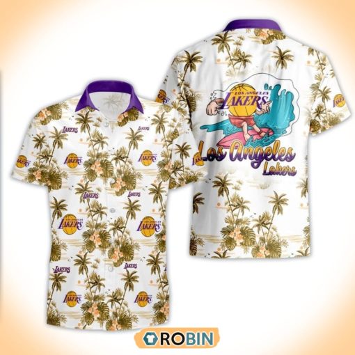 Basketball Los Angeles Lakers Special Logo Surfing Summer Hawaiian Shirt