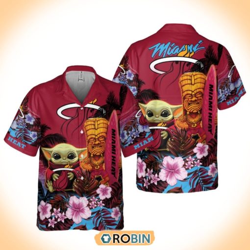 Basketball Miami Heat And Baby Yoda Summer Hawaiian Shirt
