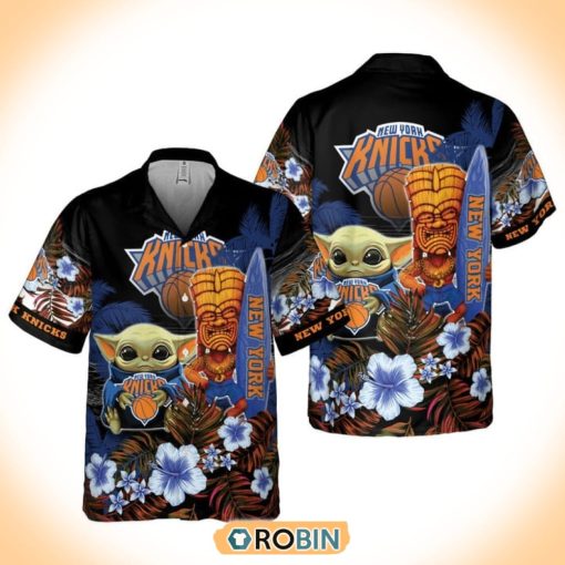 Basketball New York Knicks And Baby Yoda Summer Hawaiian Shirt