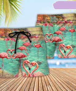 Beach Flamingo Love You To The Beach And Back Beach Short, Gift for Holiday Summer Beach Flamingo Love You To The Beach And Back Beach Short, Gift for Holiday Summer