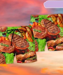 Beefsteak BBQ Lover Style Beach Short, Gift for Holiday Summer