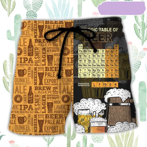 Beer Periodic Table Of Beer Beach Short, Gift for Holiday Summer