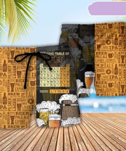 Beer Periodic Table Of Beer Beach Short, Gift for Holiday Summer Beer Periodic Table Of Beer Beach Short, Gift for Holiday Summer