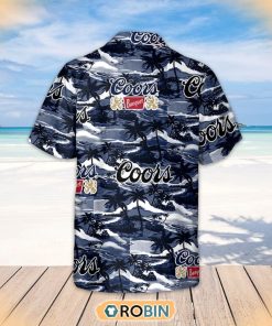 Blue Coors Banquet Tropical Summer Beach Hawaiian Shirt