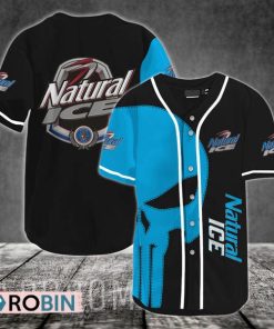 Blue Skull Natural Ice Baseball Jersey Shirt Style