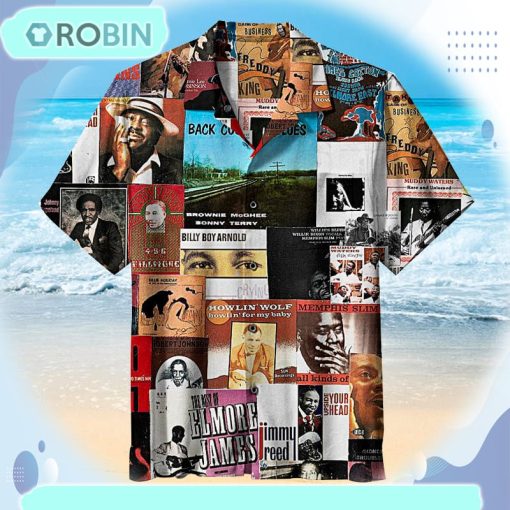 Blues Music Collage Universal Hawaiian Shirt