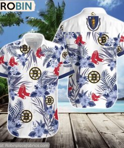 Boston Bruins, Boston Red Sox Hawaiian Shirt