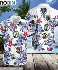 Boston Celtics, Boston Bruins, Boston Red Sox Hawaiian Shirt