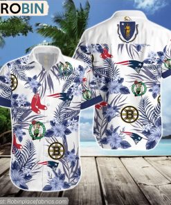 Boston Celtics, New England Patriots, Boston Bruins, Boston Red Sox, Boston Sports Hawaiian Shirt