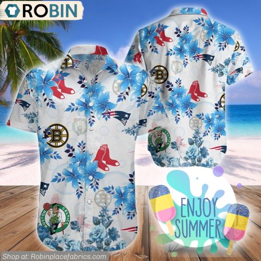 Boston Sport Logo Pattern Hawaiian Shirt