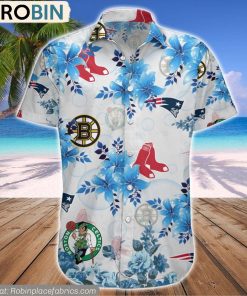 Boston Sport Logo Pattern Hawaiian Shirt