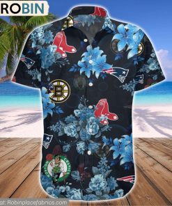 Boston Sport Pattern Tropical Hawaiian Shirt