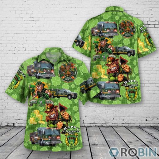 Bridgeport, Pennsylvania, Good Will Fire Company St Patrick’s Day Hawaiian Shirt