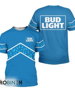 Bud Light Beer Blue Wine Pattern All Over Printed T-Shirt