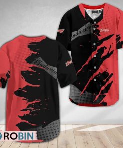 Budweiser Metal Crack Pattern Jersey Shirt