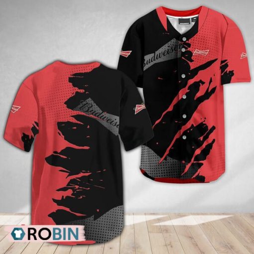 Budweiser Metal Crack Pattern Jersey Shirt